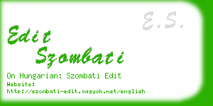 edit szombati business card